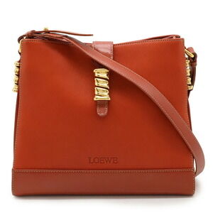 Loewe Velzquez Shoulder Bag leather terracotta orange gold
